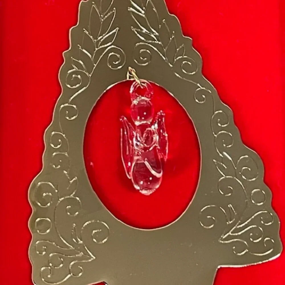 Vintage Duchin crystal classics Christmas ornament tree angels.